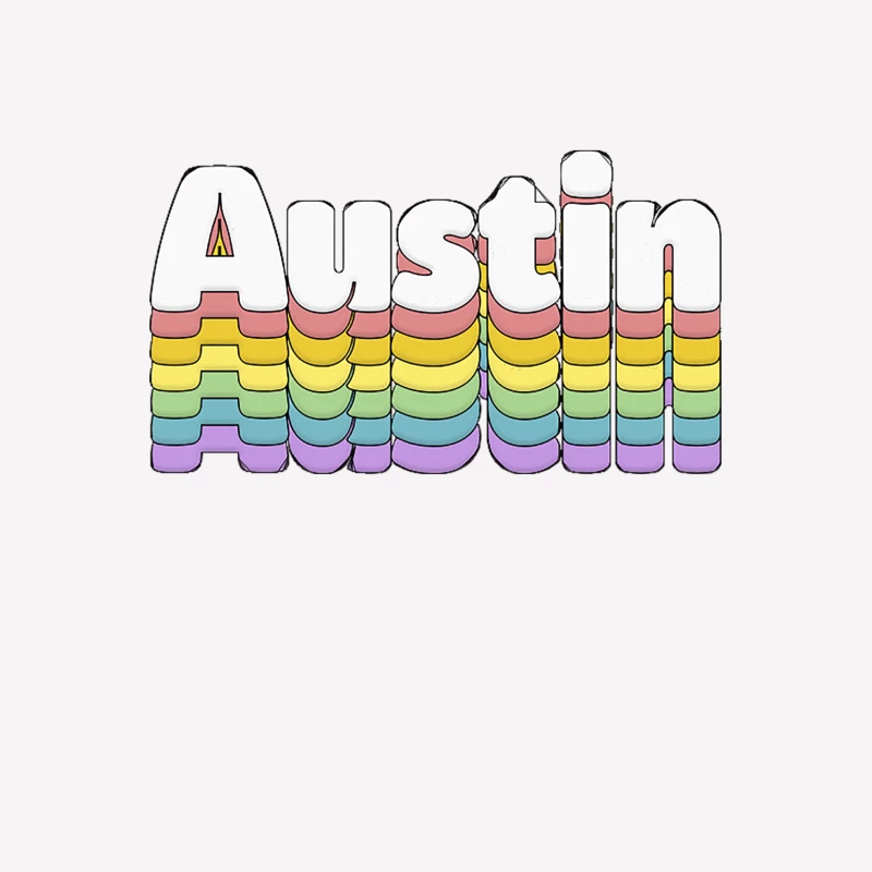 Austin, Texas  Retro Typography Design Female T-Shirt