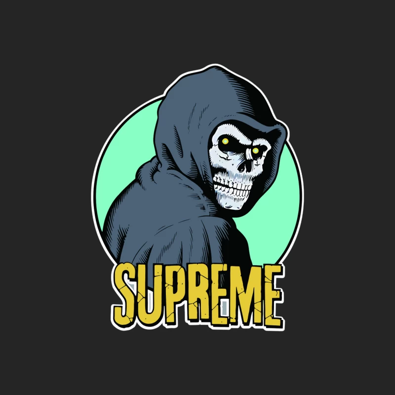 Gruseliges Skelett mit Supreme-Schriftzug Herren Pullover Sweatshirt