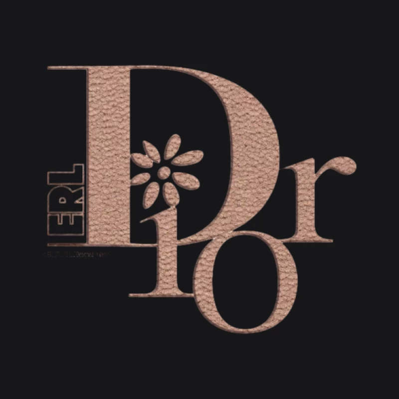 Designer-Logo mit Blume Herren Pullover Hoodie
