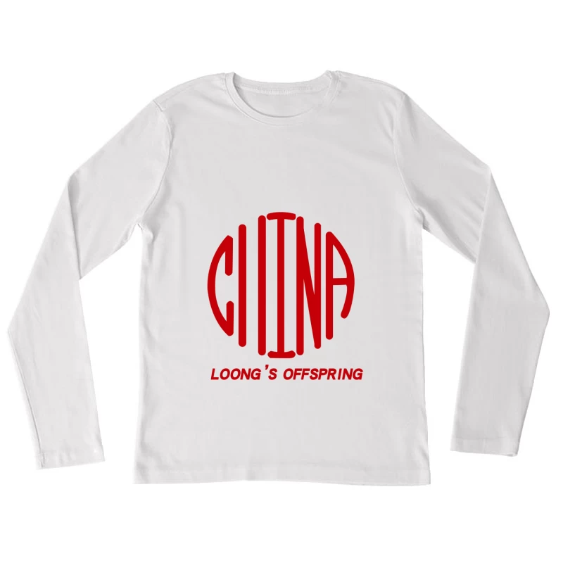 China Loong's Offspring Logo Design Female Long Sleeve T-Shirt