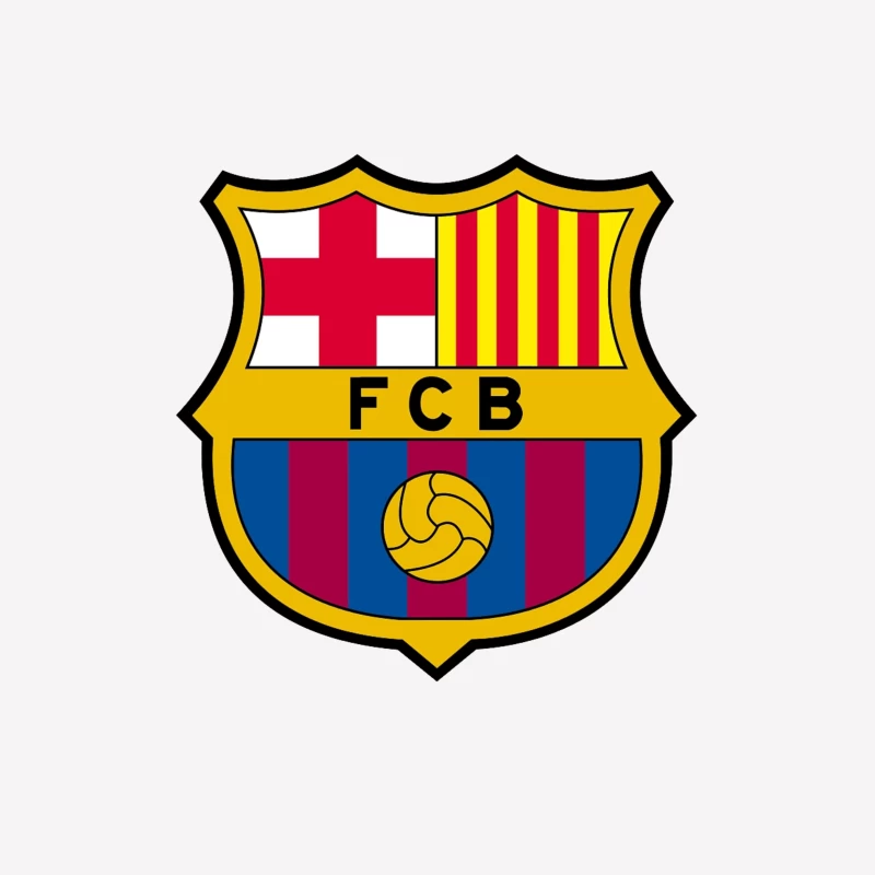FC Barcelona: Iconic Soccer Club Crest with Catalan Heritage Male T-Shirt