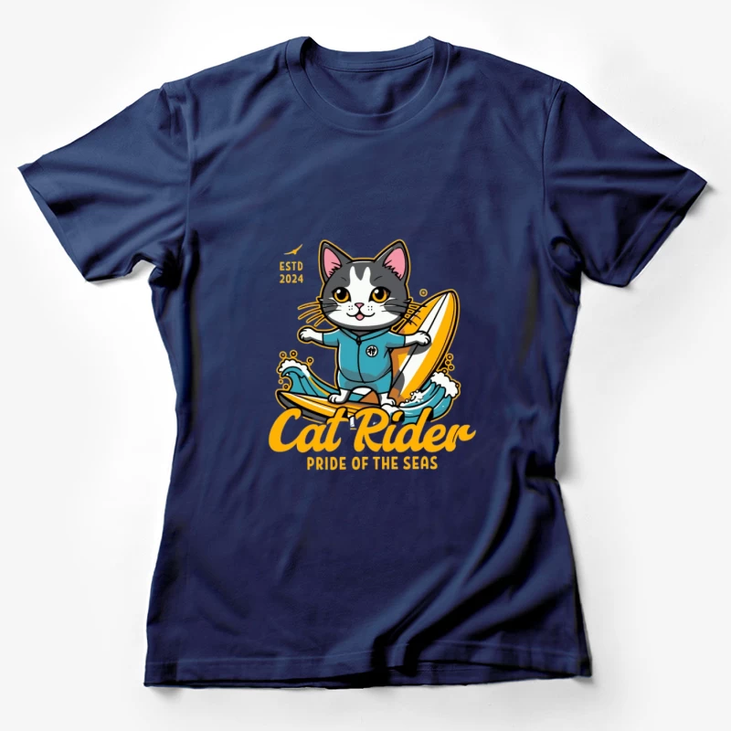 Surfende Katze: Stolz der Meere Damen T-Shirt