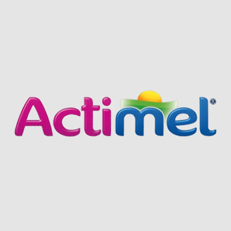 Actimel Dairy Brand Colorful Logo Design Female Pullover Hoodie