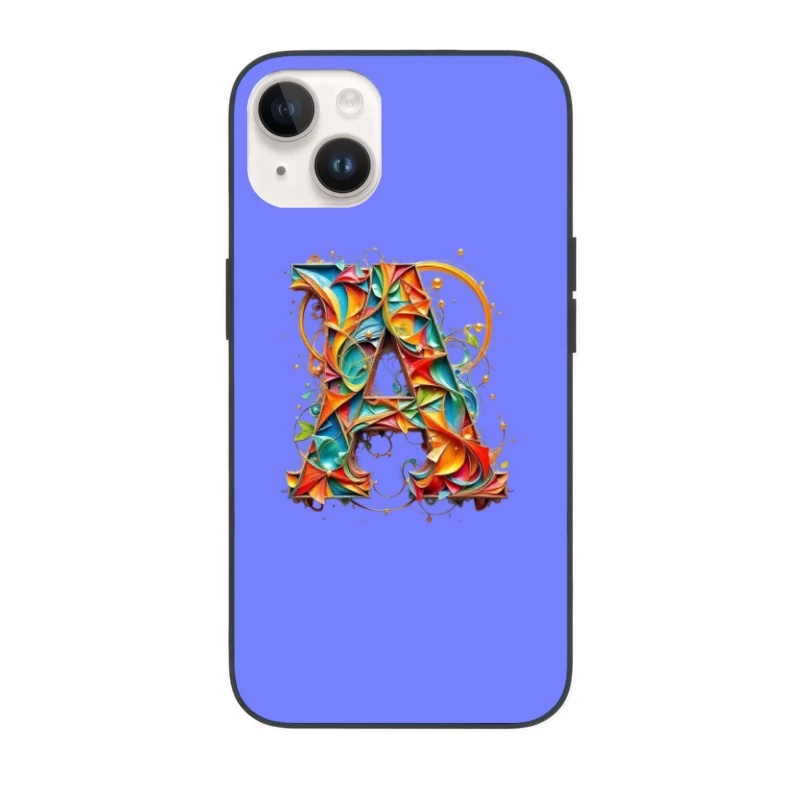 Vibrant Paper Quilled Letter A Typography Art iPhone Case