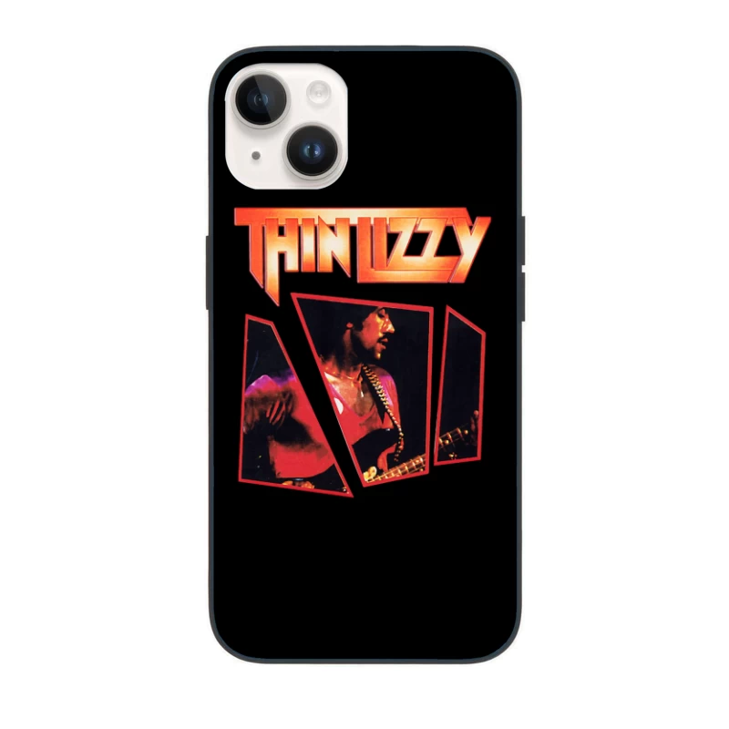 Thin Lizzy Vintage Concert Album Art with Red Typography iPhone Case