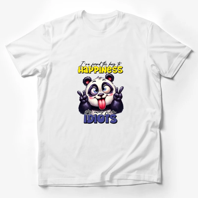 Panda Humor: The Key to Happiness Male T-Shirt