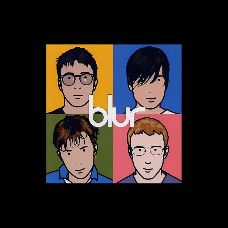 Blur Band Pop Art Style Album Cover Portrait Tapestry