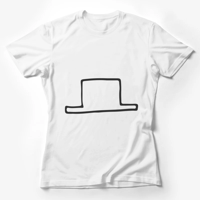Silhouette de Chapeau Minimaliste Femme T-Shirt
