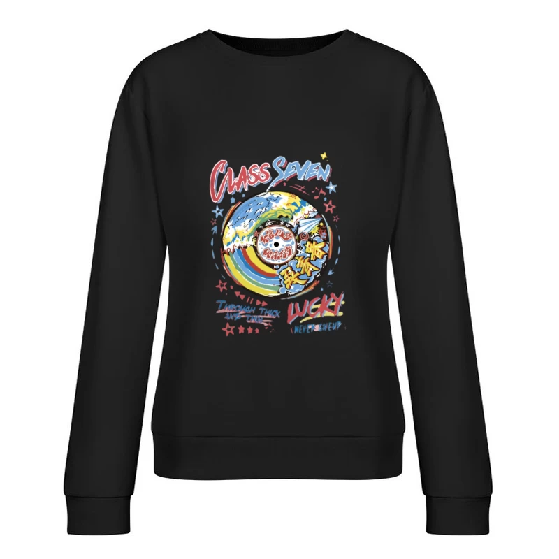 Klasse Sieben Glücksdesign Damen Pullover Sweatshirt
