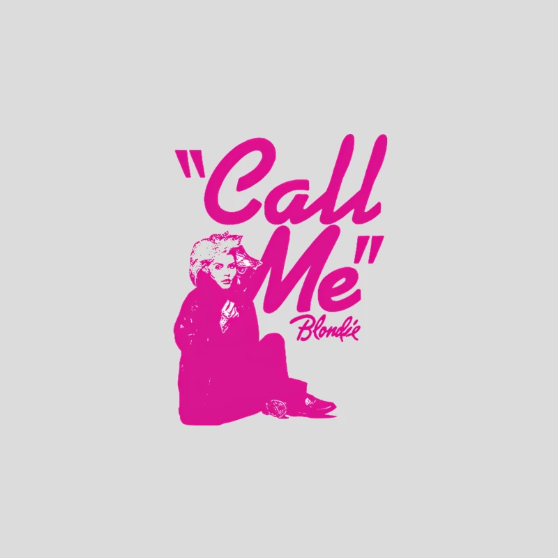 Vintage Pink "Call Me" Blondie Single Poster Baseball Cap