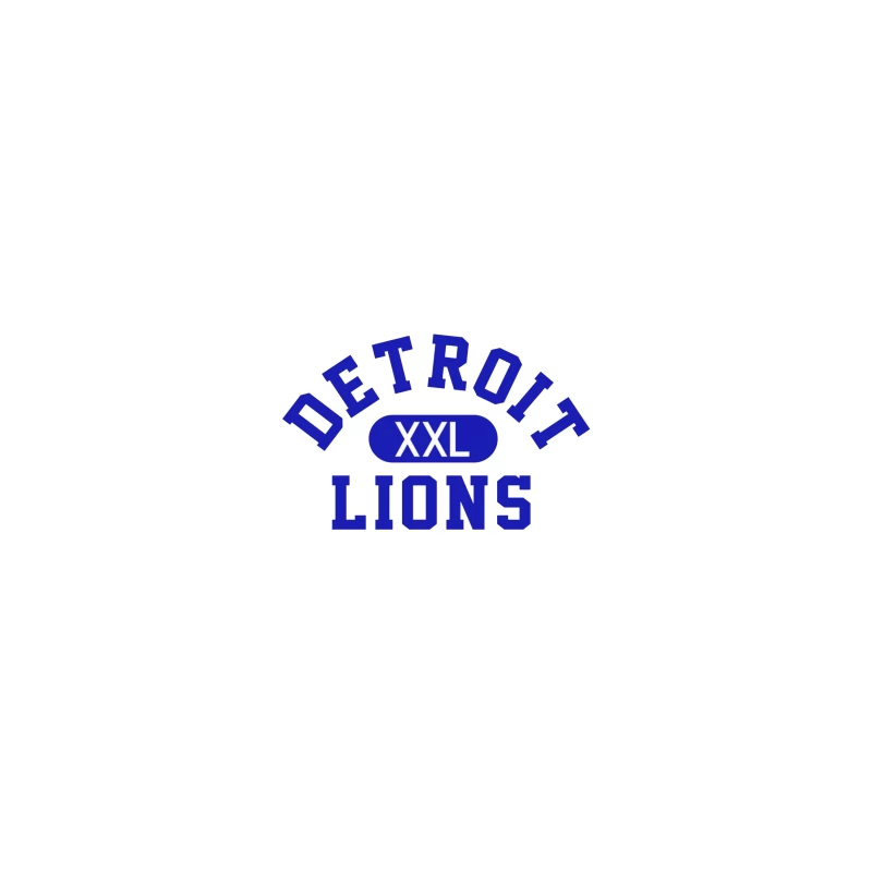 Detroit Lions XXL Sports Team Logo in Blue Typography iPhone Case