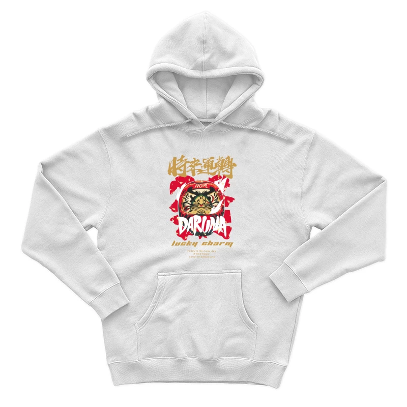Daruma Glücksbringer Design Herren Pullover Hoodie
