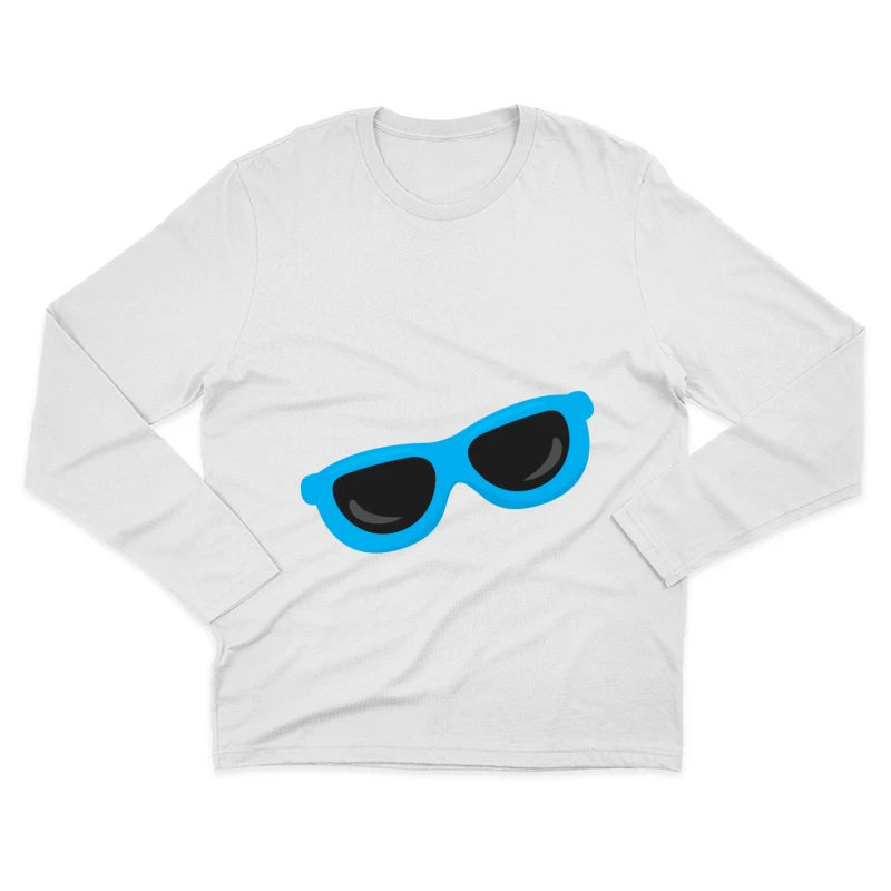 Lunettes de soleil bleues Homme Manches Longues T-Shirt