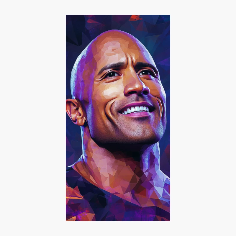 Vibrant Digital Portrait of Smiling Bald Man iPhone Case