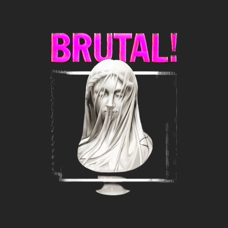 BrutalAesthetic Statue Graphic Design Male Pullover Sweatshirt