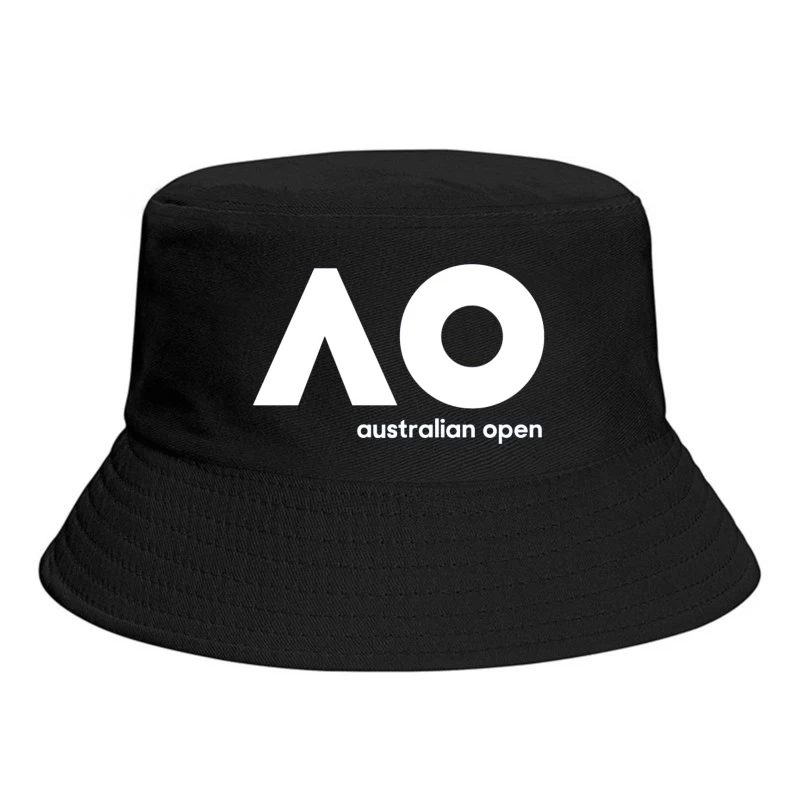 Australian Open Tennis Tournament White Minimalist Logo Bucket Hat