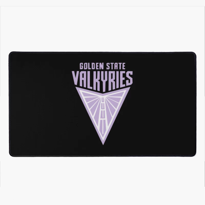 Golden State Valkyries Purple Triangle Logo Design Desk Mat