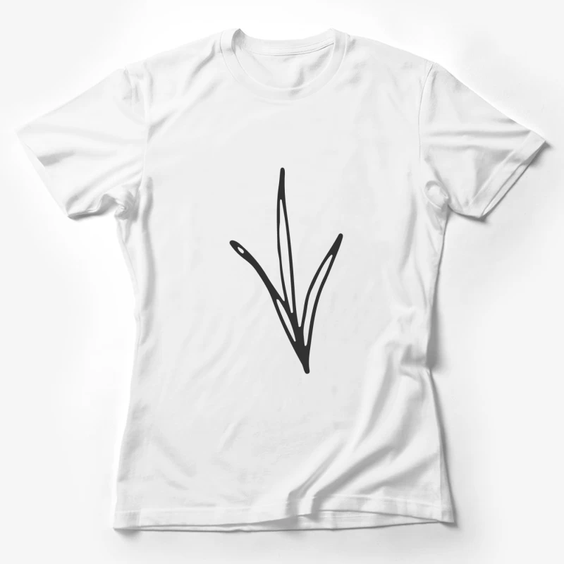 Illustration de Feuille Minimaliste Femme T-Shirt
