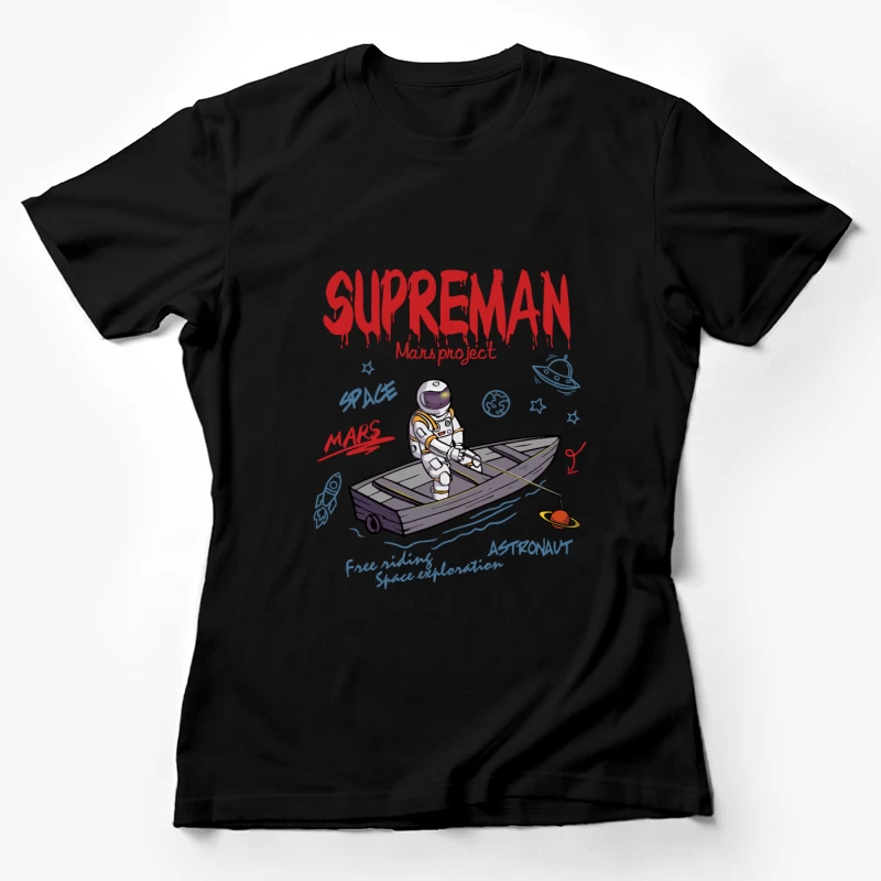 Astronaut angelt auf Mars Damen T-Shirt