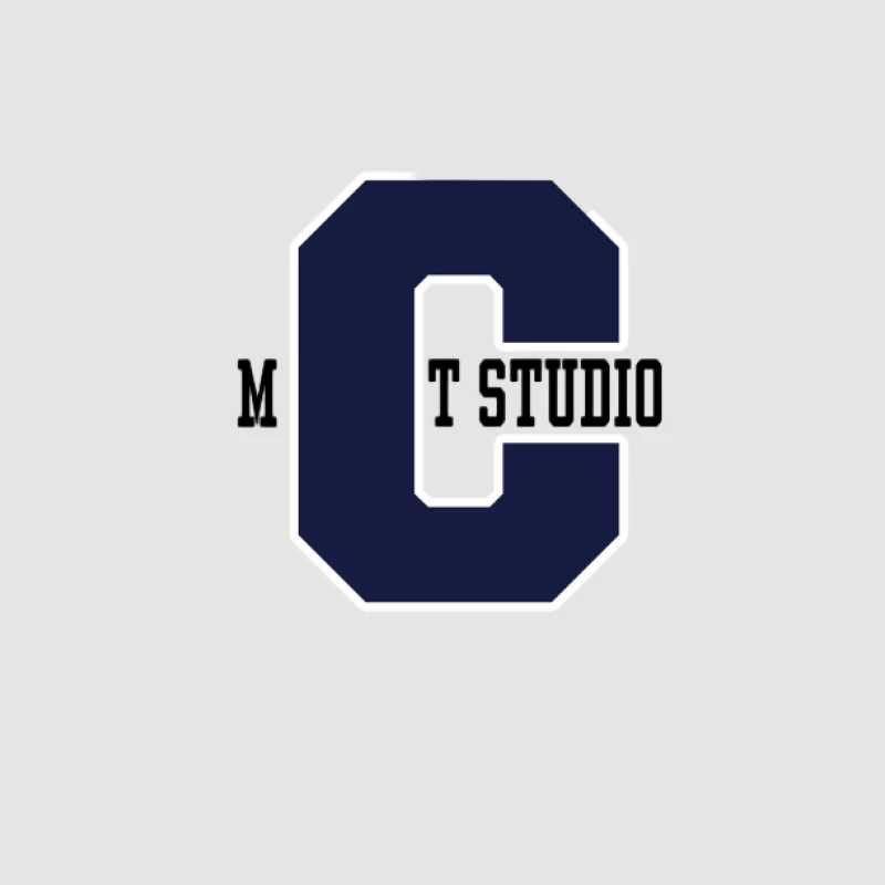 Logo Lettre C Bleu Homme Sweat à capuche