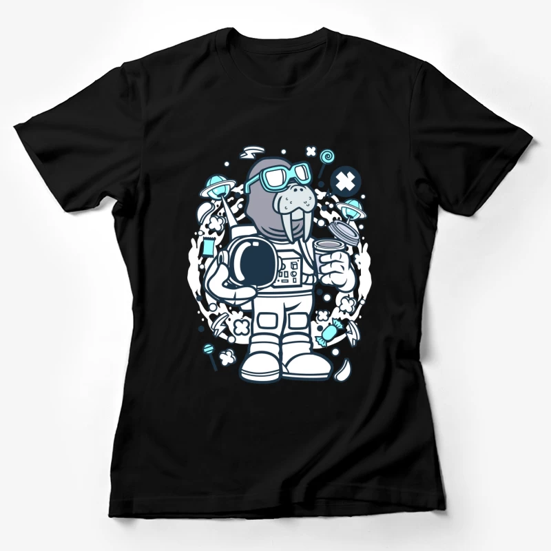 Astronaute morse dans l'espace Femme T-Shirt