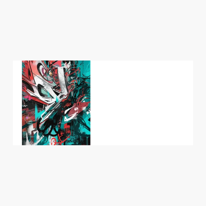 Vibrant Urban Graffiti: Dynamic Abstract Street Art Coffee Mug