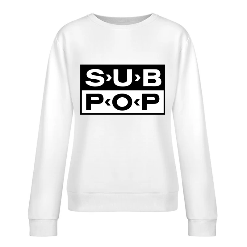 SUB POP MUSIC Female Pullover Sweatshirt