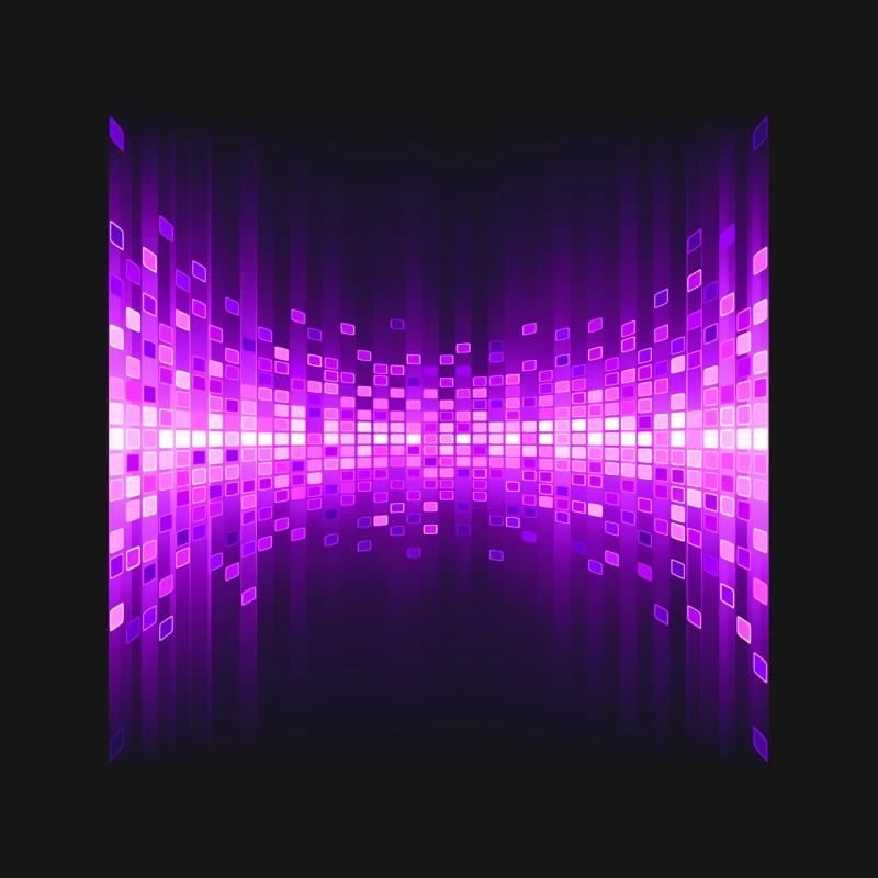Futuristic Purple Digital Geometric Abstract Mouse Pad