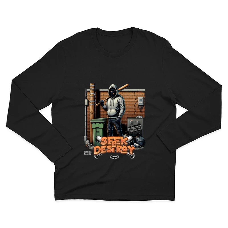 Scène de Vandalisme Urbain Homme Manches Longues T-Shirt