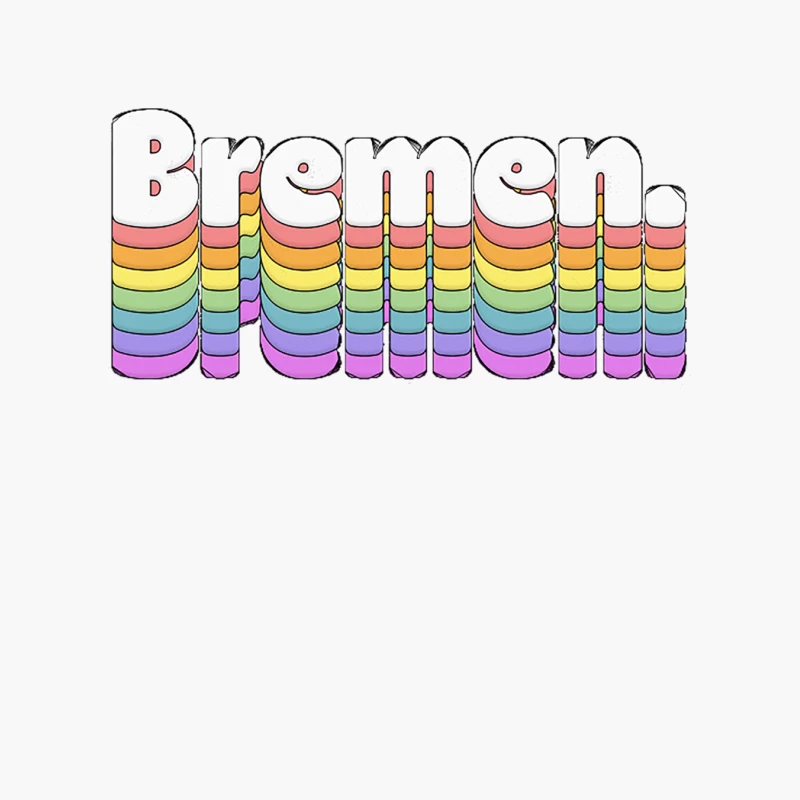 Bremen  Retro Typographic Design Cotton Tote Bag