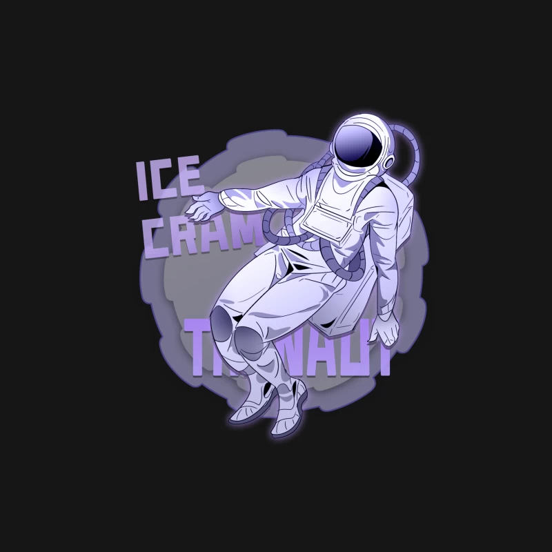 Astronaut im Raum mit Eiscreme Herren Langarm T-Shirt