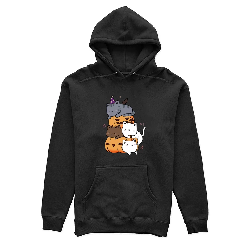 Niedliche Katzen mit Kürbissen Damen Pullover Hoodie