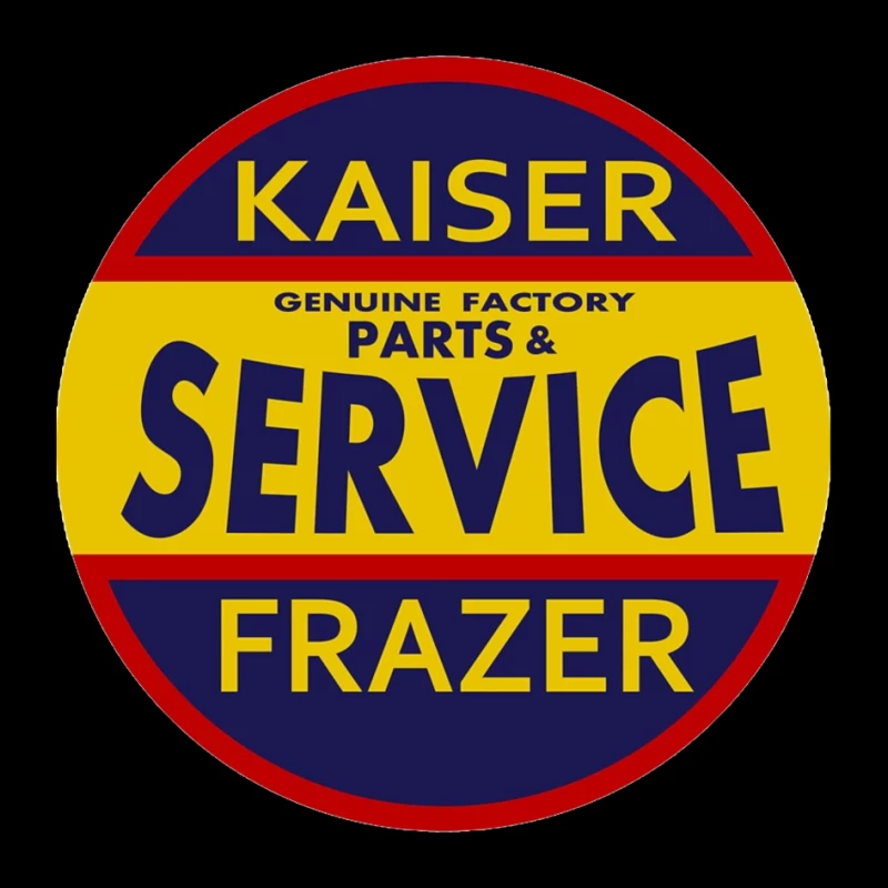 Vintage Kaiser Frazer Automotive Service and Parts Dealership Sign Pin