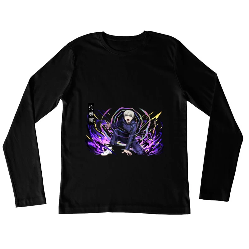 Junger Held mit magischen Kräften Damen Langarm T-Shirt