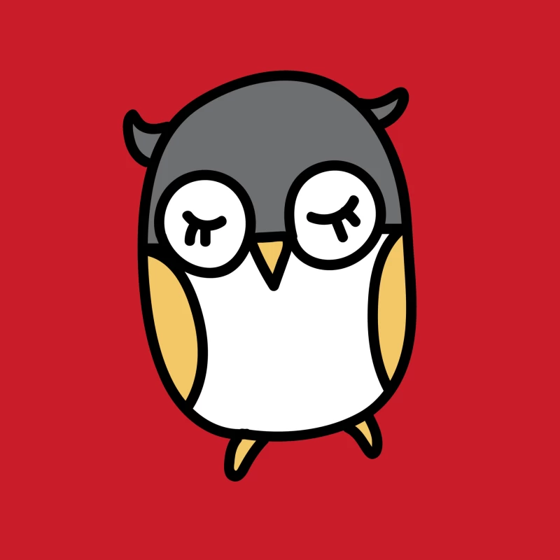 Illustration mignonne d'un hibou endormi Homme Sweat à capuche