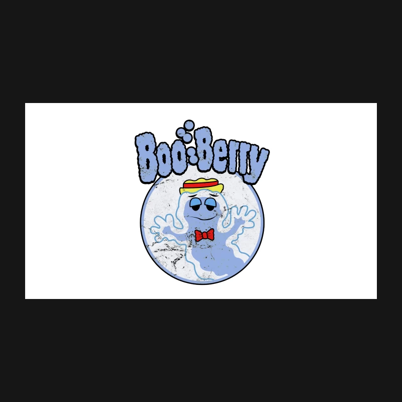 Boo Berry: Ghostly Cereal Mascot with Hat and Bow Tie Desk Mat