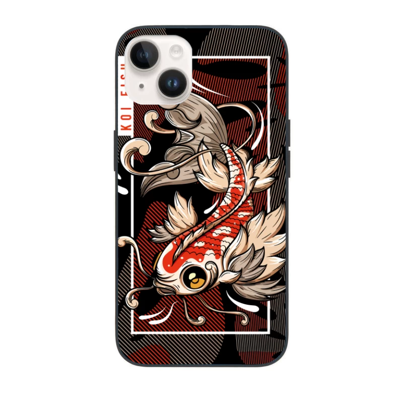 Koi Fish Art with a Contemporary Edge iPhone Case