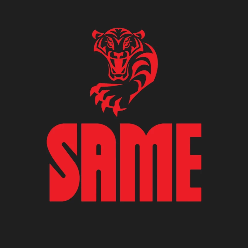 Red Tiger Sports Logo with SAME Text Male Tank Top