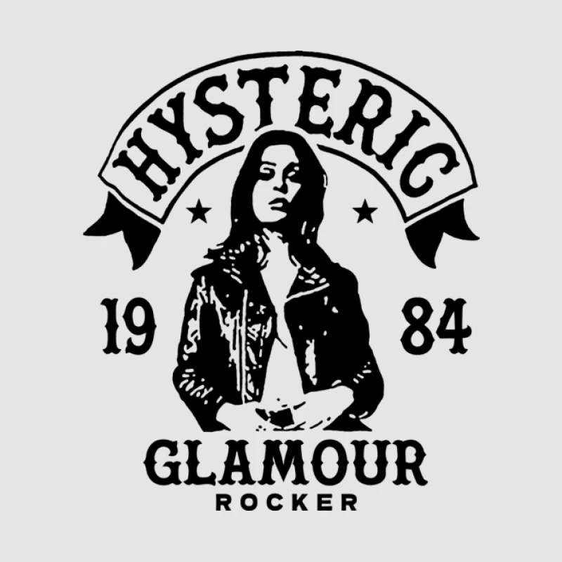 Hysteric Glamour Rocker 1984 Design Herren Pullover Hoodie