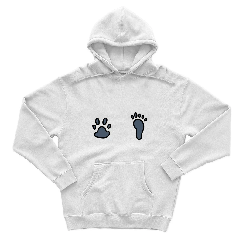 Empreintes de patte et de pied stylisées Homme Sweat à capuche