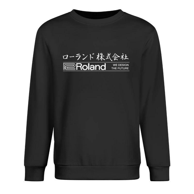 Roland Corporation Logo with Japanese Text and Design Slogan Male Pullover Sweatshirt