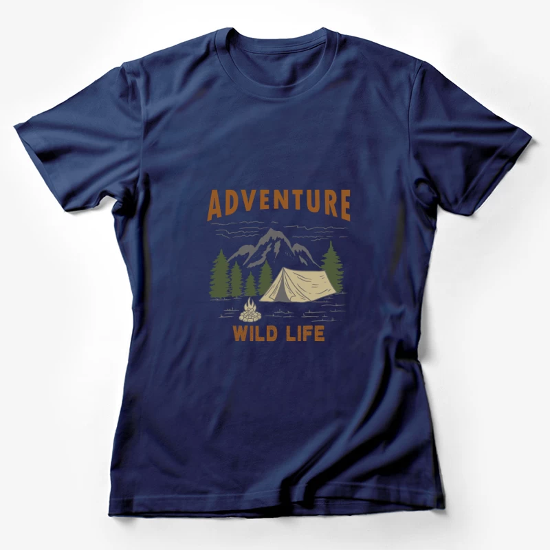 Abenteuer im wilden Leben: Camping vor der Bergkulisse Damen T-Shirt