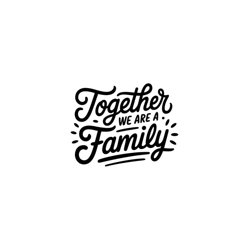 Together We Are Family: Unifying Typography Quote Tapestry