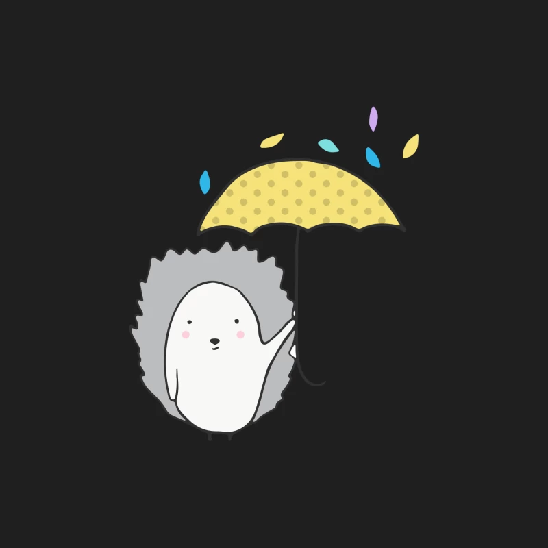 Hérisson mignon sous parapluie Homme Débardeur