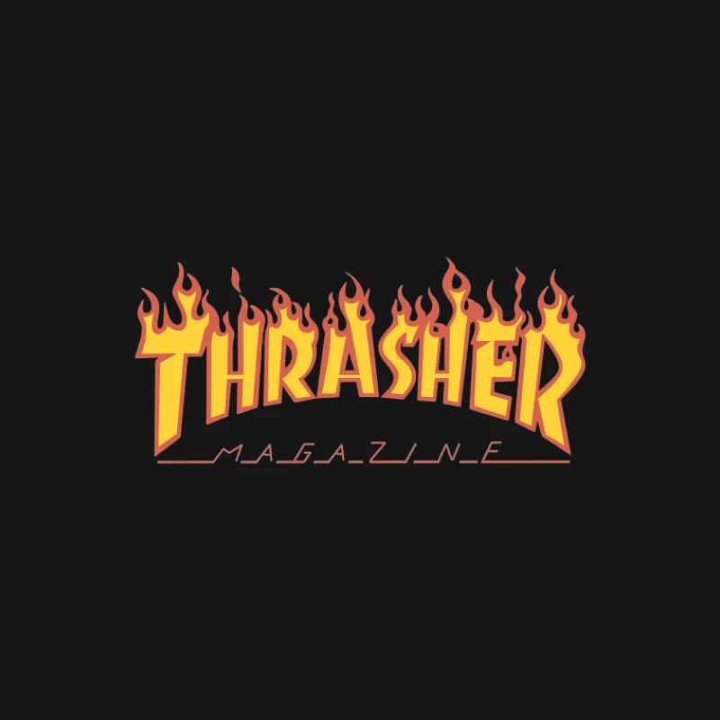 Design du Logo Flamboyant de Thrasher Magazine Homme T-Shirt