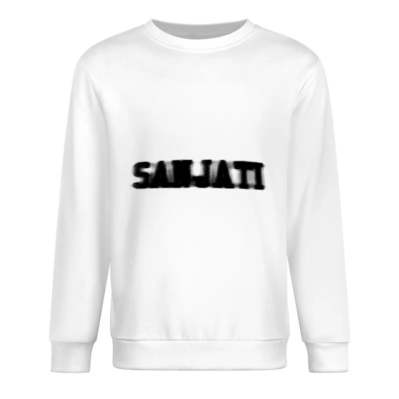 Verwaschenes Design Text Kunst Herren Pullover Sweatshirt