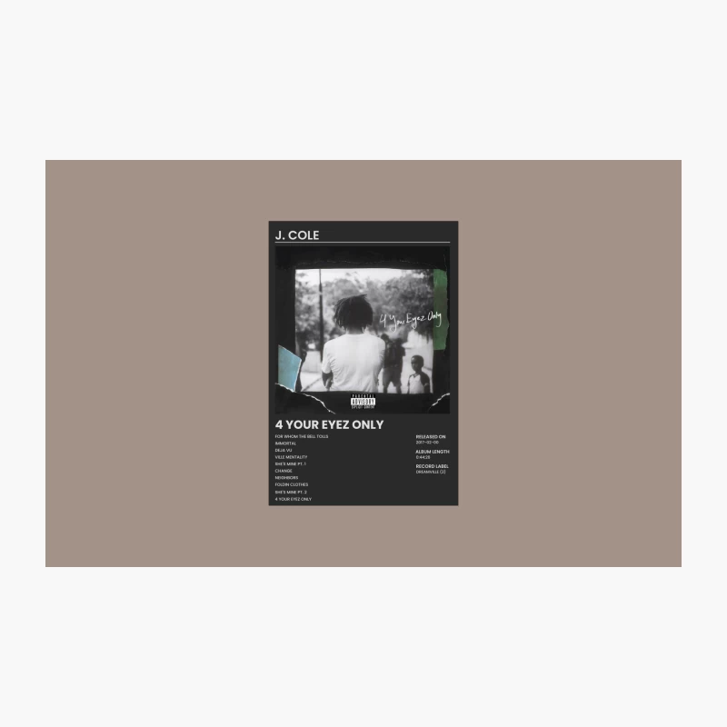 J. Cole's "4 Your Eyez Only" Album Cover and Track List Travel Mug