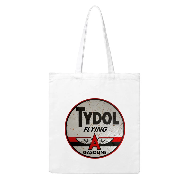 Vintage Tydol Flying A Gasoline Station Logo Sign Cotton Tote Bag