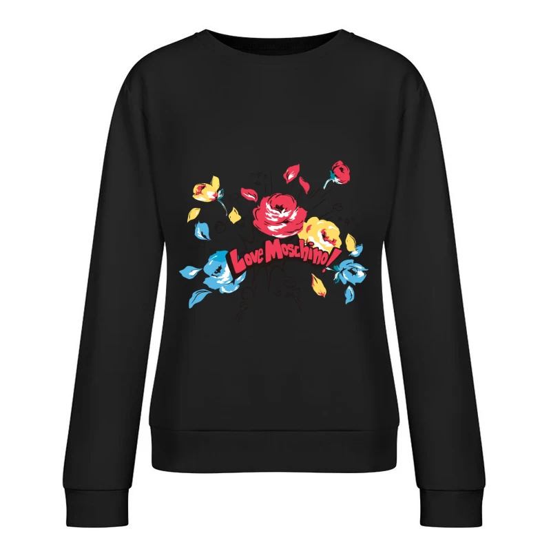 Blumendesign von Love Moschino Damen Pullover Sweatshirt