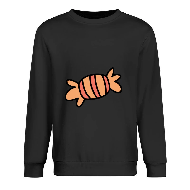 Bonbon rayé orange Homme Sweat-shirt à enfiler
